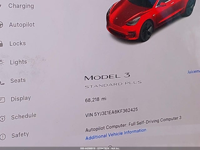 Tesla Model 3 Long Range/mid Range/standard Range/standard Range Plus 2019 5YJ3E1EA6KF362425 Image 7