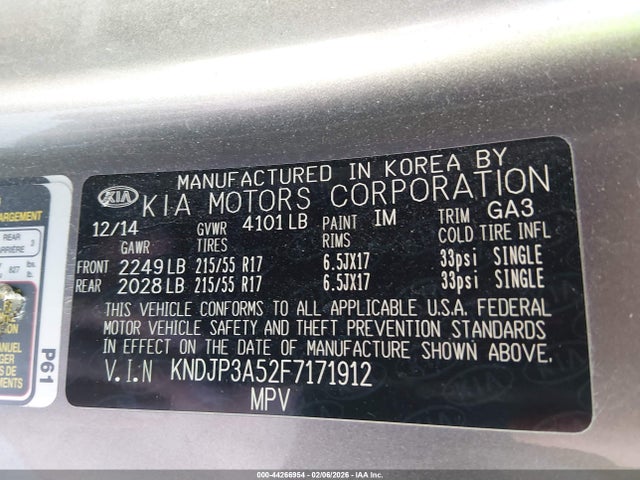 2015 KIA SOUL KNDJP3A52F7171912 Photo 8