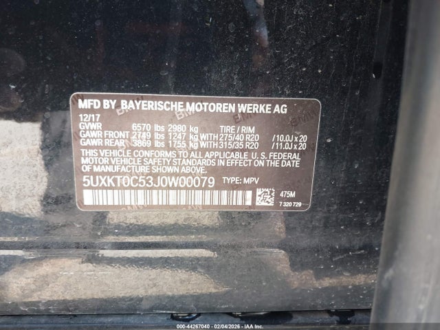 Aukcja sprzedaży 2018 Bmw X5 Edrive Xdrive40e Iperformance, vin: 5UXKT0C53J0W00079, numer aukcji: 44267040