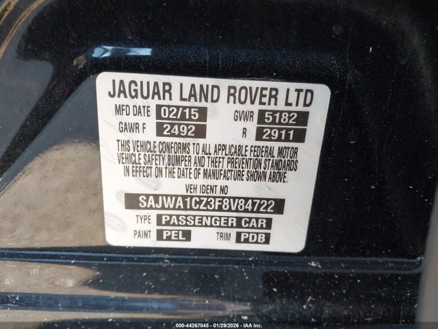 2015 JAGUAR XJ SAJWA1CZ3F8V84722 Photo 8