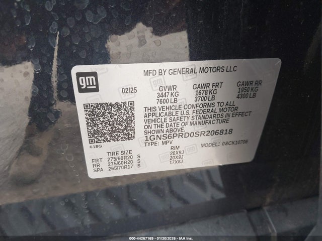1GNS6PRD0SR206818 Chevrolet Tahoe 4wd Z71