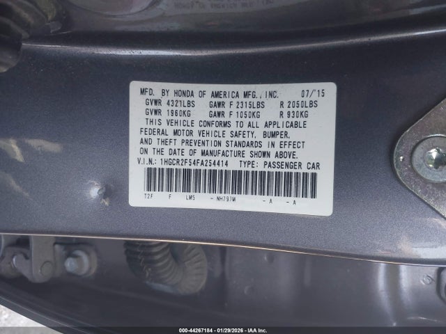 1HGCR2F54FA254414 Honda Accord Sport