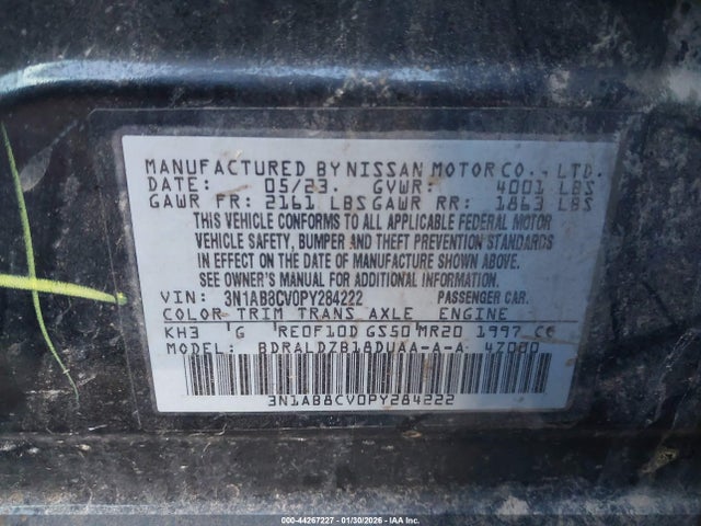 Aukcja sprzedaży 2023 Nissan Sentra Sv Xtronic Cvt, vin: 3N1AB8CV0PY284222, numer aukcji: 44267227