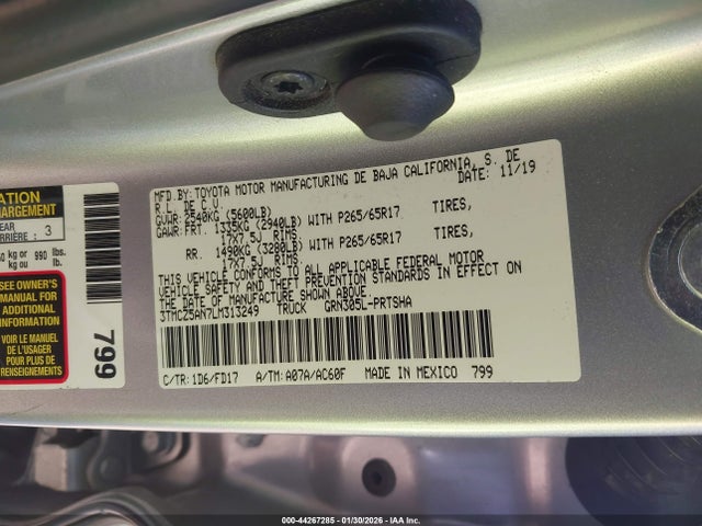 3TMCZ5AN7LM313249 Toyota Tacoma Trd Sport