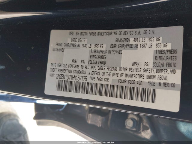3MZBN1U71HM157176 Mazda Mazda3 Sport