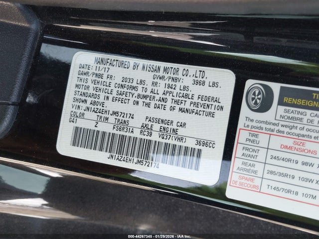 2018 NISSAN 370Z JN1AZ4EH1JM572174 Photo 8