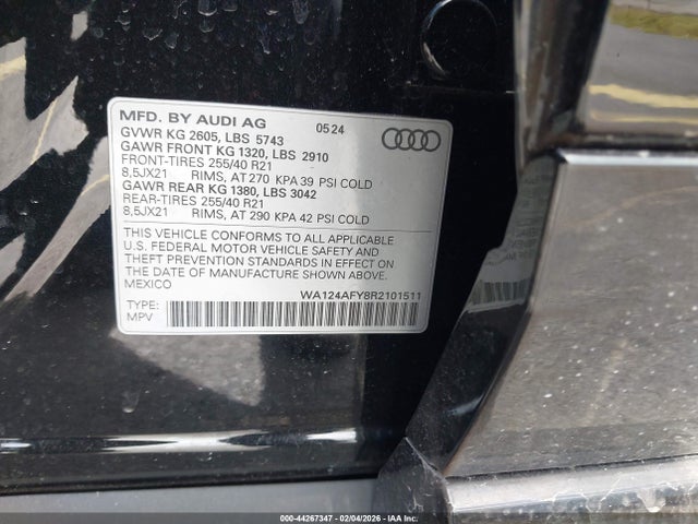 2024 AUDI SQ5 SPORTBACK WA124AFY8R2101511 Photo 8