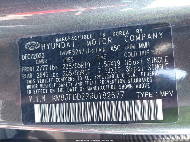 2024 HYUNDAI TUCSON PLUG-IN HYBRID KM8JFDD22RU182677 Photo 8