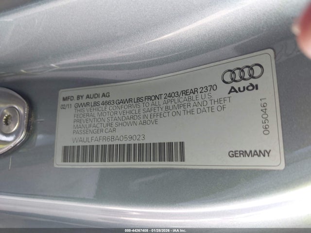 2011 AUDI A5 WAULFAFR6BA059023 Photo 8
