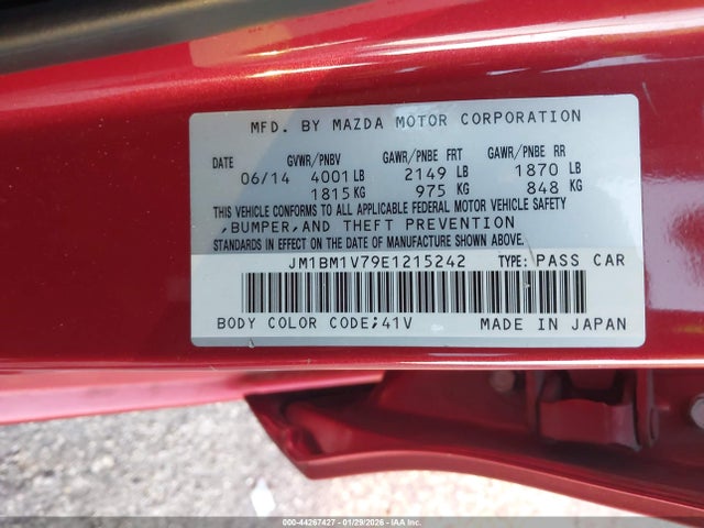 Aukcja sprzedaży 2014 Mazda Mazda3 I Touring, vin: JM1BM1V79E1215242, numer aukcji: 44267427