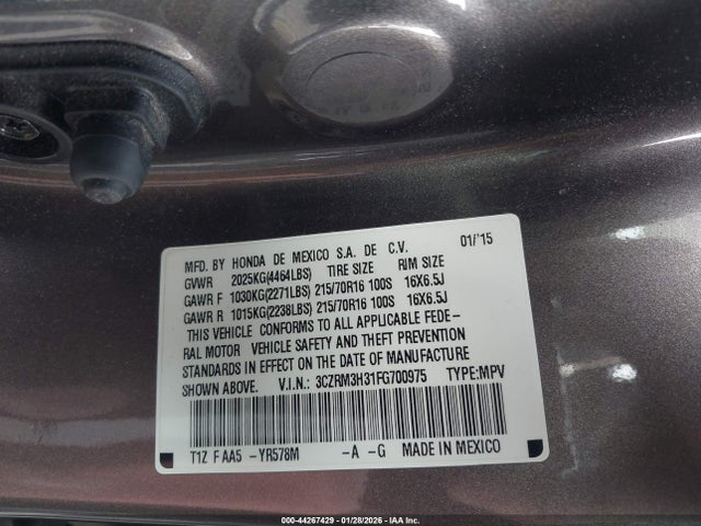 2015 HONDA CR-V 3CZRM3H31FG700975 Photo 8