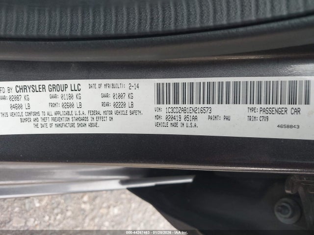 1C3CDZAB1EN216573 Dodge AVENGER SE