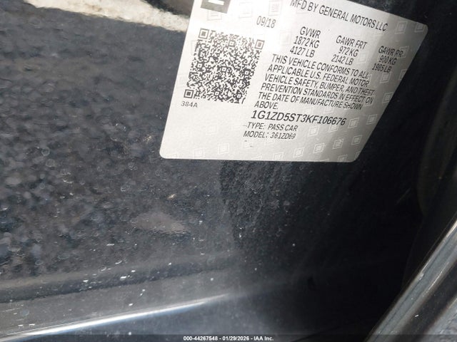 1G1ZD5ST3KF106676 Chevrolet MALIBU LT