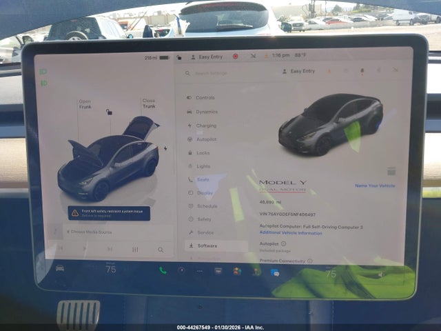 2022 TESLA MODEL Y 7SAYGDEF5NF406497 Photo 6