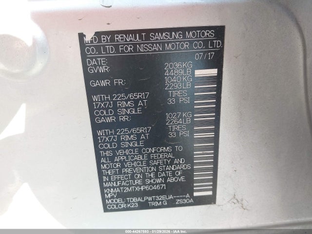 Nissan ROGUE S 2017 KNMAT2MTXHP604671 Image 9