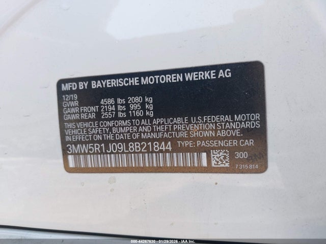 2020 BMW 330I 3MW5R1J09L8B21844 Photo 8