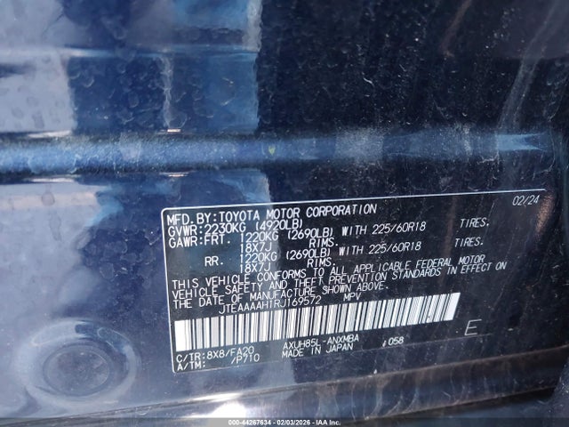 Toyota VENZA LE 2024 JTEAAAAH1RJ169572 Image 9