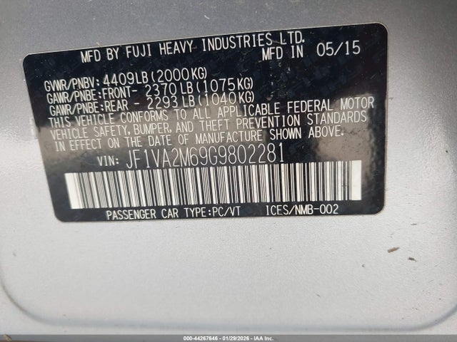 2016 SUBARU WRX STI JF1VA2M69G9802281 Photo 8