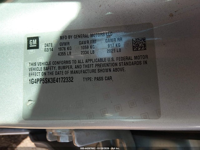 Buick Verano 2014 1G4PP5SK3E4172332 Image 9