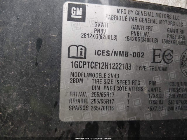 Chevrolet Colorado Lt 2017 1GCPTCE12H1222103 Image 9
