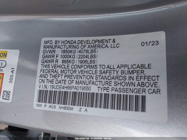 19UDE4H66PA019550 Acura Integra A-spec Technology