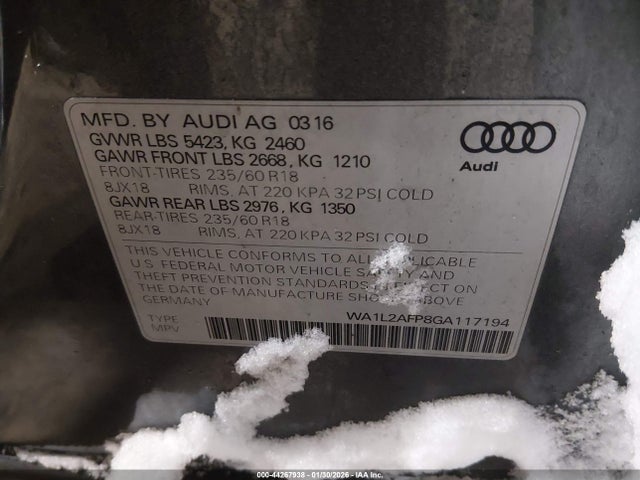 2016 AUDI Q5 WA1L2AFP8GA117194 Photo 8