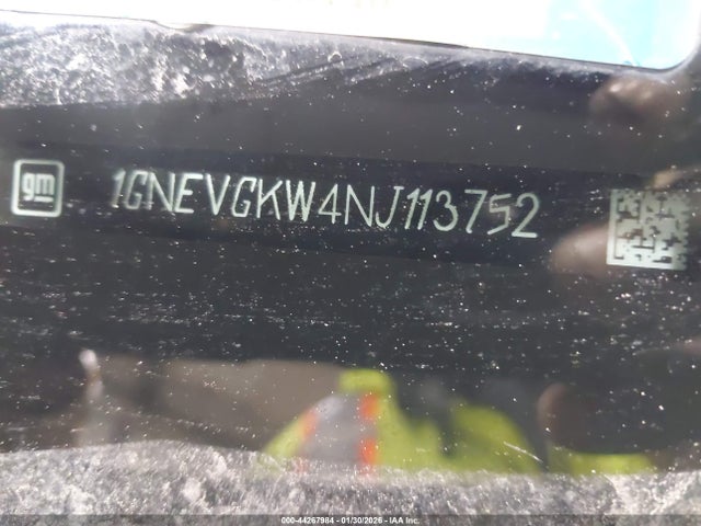 1GNEVGKW4NJ113752 Chevrolet Traverse Awd Lt Cloth