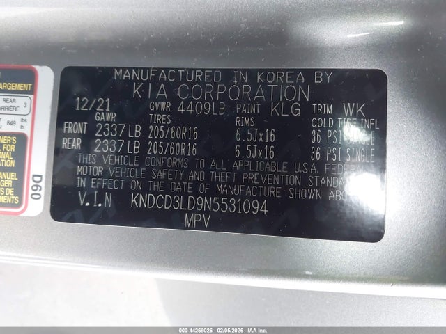 2022 KIA NIRO PLUG-IN HYBRID KNDCD3LD9N5531094 Photo 8