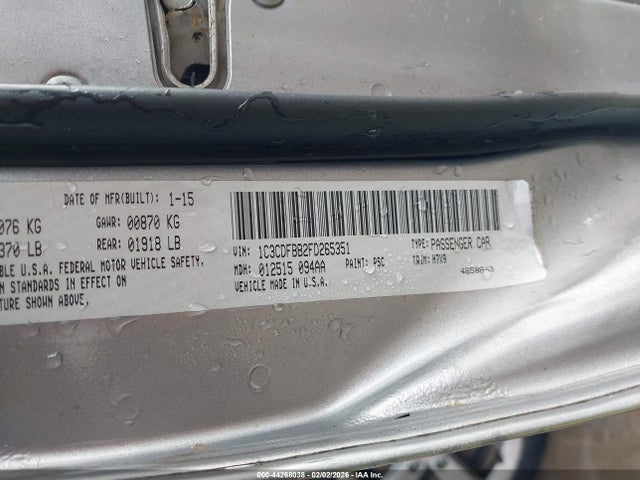 2015 DODGE DART 1C3CDFBB2FD265351 Photo 8