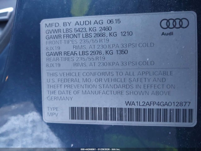 2016 AUDI Q5 WA1L2AFP4GA012877 Photo 8