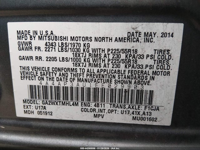 2014 MITSUBISHI OUTLANDER SPORT 4A4AP3AU1EE029903 Photo 8