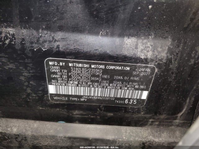 2022 MITSUBISHI OUTLANDER JA4J4VA8XNZ038102 Photo 8