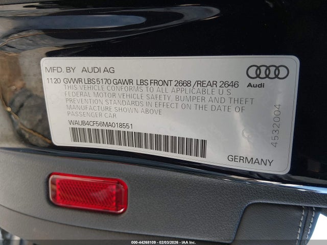 2021 AUDI S5 SPORTBACK WAUB4CF56MA018551 Photo 8