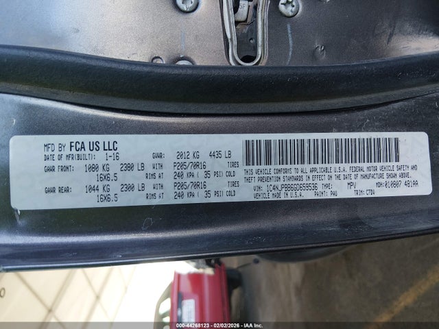 Aukcja sprzedaży 2016 Jeep Patriot Sport, vin: 1C4NJPBB6GD659536, numer aukcji: 44268123