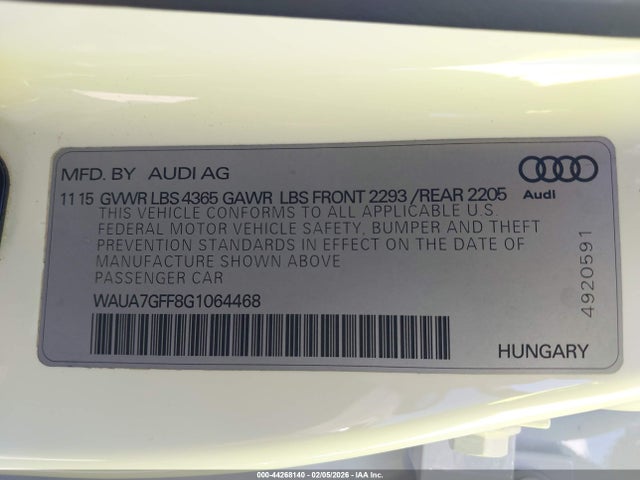 2016 AUDI A3 WAUA7GFF8G1064468 Photo 8