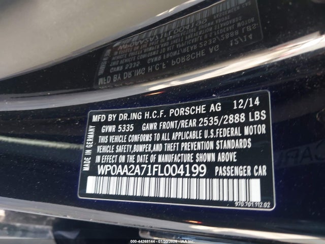 2015 PORSCHE PANAMERA WP0AA2A71FL004199 Photo 8