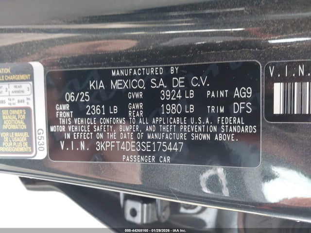 KIA K4 Lx 2025 3KPFT4DE3SE175447 Image 9