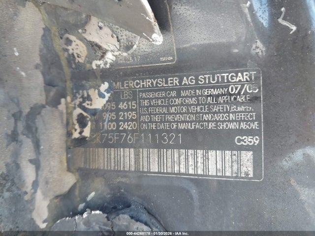 2006 MERCEDES-BENZ SL 500 WDBSK75F76F111321 Photo 8