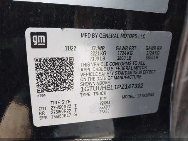 Продажа на аукционе авто 2023 Gmc Sierra 1500 4wd  Short Box Denali Ultimate, vin: 1GTUUHEL1PZ147392, номер лота: 44268245