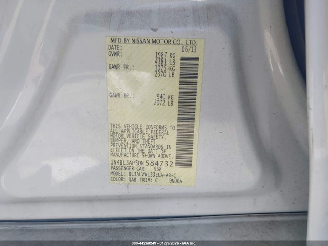 2013 NISSAN ALTIMA 1N4BL3AP5DN584732 Photo 8