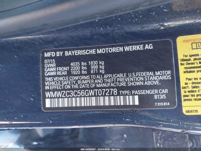 2016 MINI COUNTRYMAN WMWZC3C56GWT07278 Photo 8