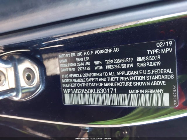 2019 PORSCHE MACAN WP1AB2A50KLB30171 Photo 8