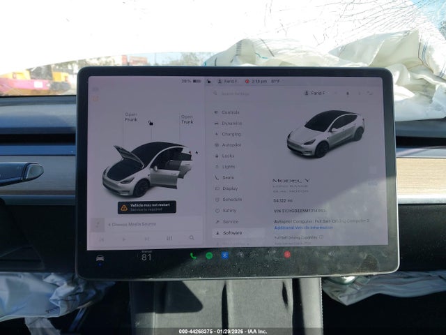 Aukcja sprzedaży 2021 Tesla Model Y Long Range Dual Motor All-wheel Drive, vin: 5YJYGDEE5MF214063, numer aukcji: 44268375