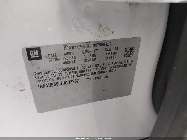 2017 CADILLAC CTS 1G6AU5S89H0113257 Photo 8