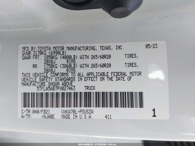 2023 TOYOTA TUNDRA 5TFLA5AB7PX027463 Photo 8