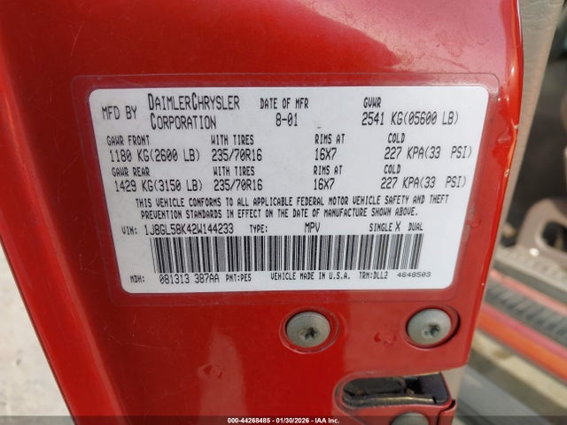 2002 JEEP LIBERTY 1J8GL58K42W144233 Photo 8