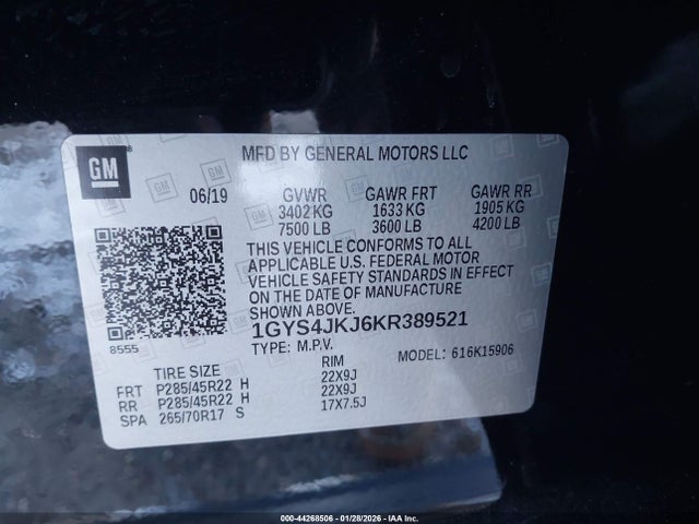 2019 CADILLAC ESCALADE ESV 1GYS4JKJ6KR389521 Photo 8