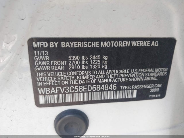 BMW 535d Xdrive 2014 WBAFV3C58ED684846 Image 9