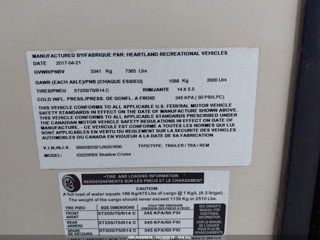 Heartland Rv Shadow Cruiser 2018 5RXDB2521JN351650 Image 9