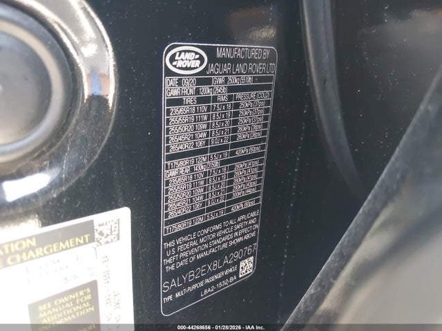 SALYB2EX8LA290767 Land Rover Range Rover Velar P250 S